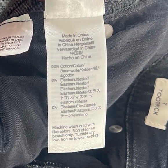 J. Crew 9” Toothpick Skinny Jeans High Rise Charcoal Dark Wash Women’s Size 27 - Picture 7 of 9